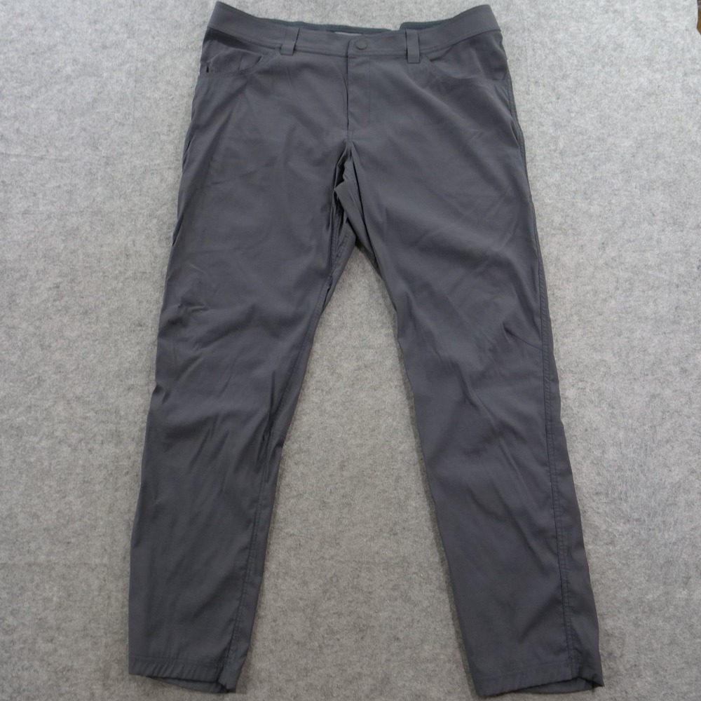Icebreaker Merino Pants Mens 40 Charcoal Gray Hiking Outdoor Wool Blend Stretch